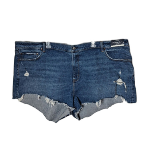 Abercrombie & Fitch Women 24W (37) Curve Love "High Rise Mom" Denim Shorts New! - Picture 2 of 9